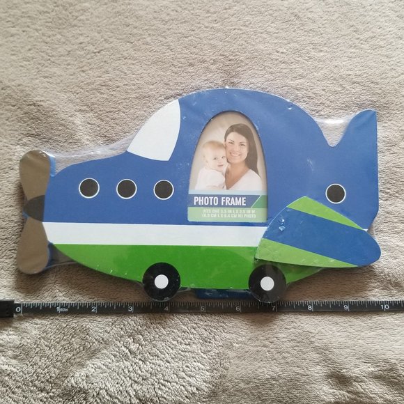 Blue Airplane Wooden Picture Frame - Picture 3 of 5